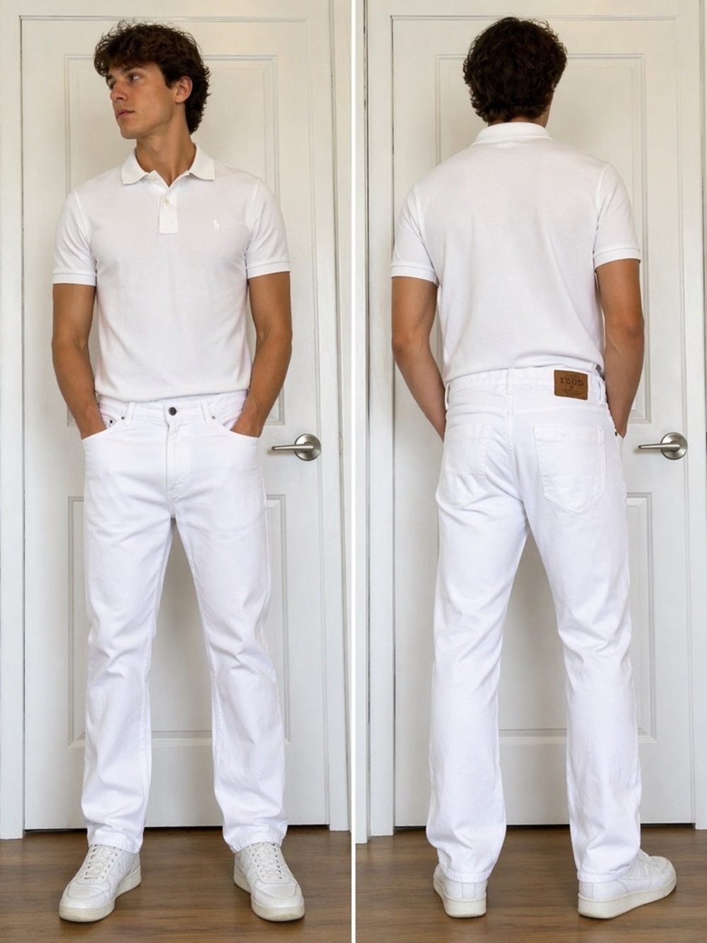 IZOD Slim Fit White Denim pants.